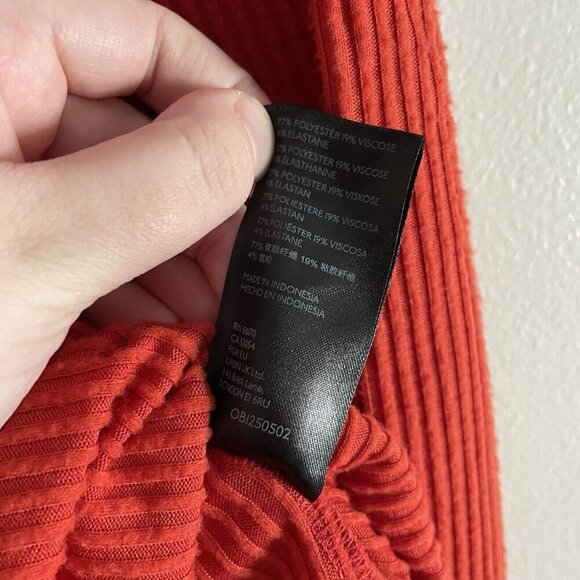 Out From Under Urban Outfitters Women S Red Ribbed Hanna Twist Front Romper - Picture 10 of 11